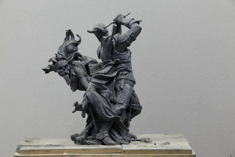 Illustration for article titled Giant Witcher 3 Sculpture Is As Handsome As Geralt